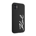 Karl Lagerfeld Silicone Signature - Etui iPhone 11 (Czarny)