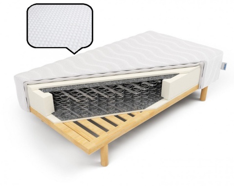 Materac bonellowy H2 Hestia na stelażu 100x200x22