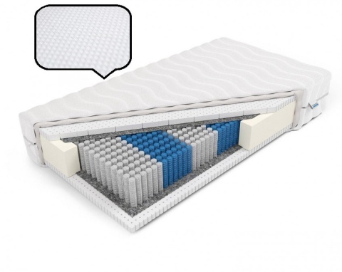 Materac Ortopedyczny luxpocket lateks Ksena 80x200x20 Dormia