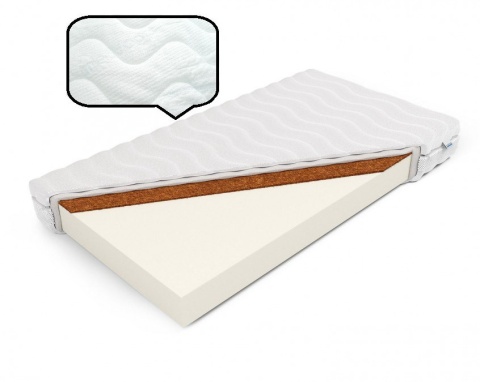 Materac piankowy kokos H2 H3 Kalliope Plus 160x200x17 Medicott/Tencel