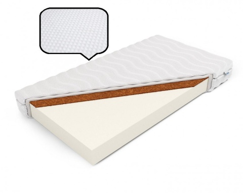 Materac piankowy kokos H2 H3 Kalliope Plus 90x180x17 Dormia