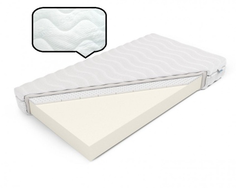 Materac piankowy z lateksem H2 Nike Plus 140x200x18 Medicott/Tencel