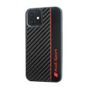 Audi Carbon Fiber Stripe - Etui iPhone 12 / iPhone 12 Pro (Czarny)