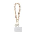 Guess Universal Hand Strap Saffiano Chain 4G Charm - Uniwersalny pasek do telefonu (Różowy)