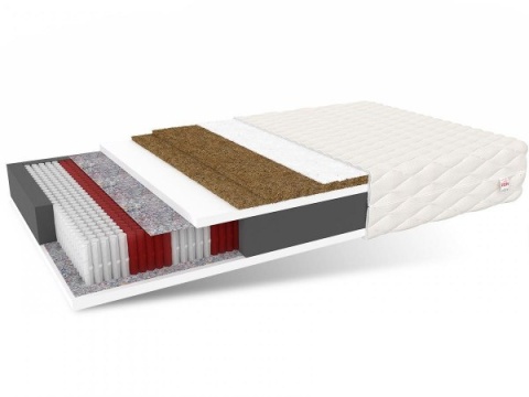 Materac multipocketowy kokos H4 H5 GRADO 100x200x19 PREMIUM JERSEY