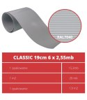 Taśma ogrodzeniowa PASKI 6 x 2,55mb CLASSIC 19cm PROTECTO™ SZARA + 12 klipsów GRATIS