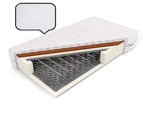 Materac bonell pianka+kokos H2 H3 Artemida 80x190x18 Dormia