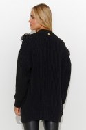 Sweter Kardigan Model S142 Black - Makadamia Makadamia