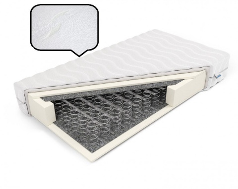 Materac bonellowy + pianka H2 Hestia 80x200x16 Aloe Vera