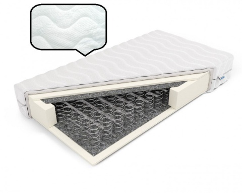 Materac bonellowy + pianka H2 Hestia 90x190x16 Medicott/Tencel