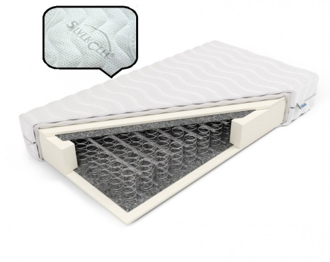 Materac bonellowy + pianka H2 Hestia 90x200x16 SilverActive