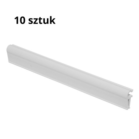 Klipsy do taśm ogrodzeniowych 10 szt. STANDARD BIAŁE Thermoplast
