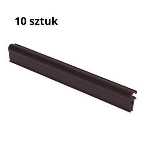 Klipsy do taśm ogrodzeniowych 10 szt. STANDARD BRĄZOWE Thermoplast