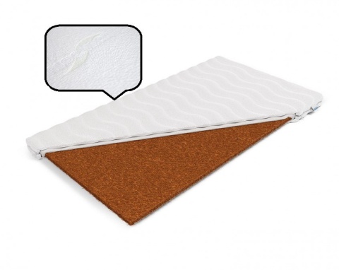 Materac nawierzchniowy z kokosu H4 Iaso 140x200x3 Aloe Vera