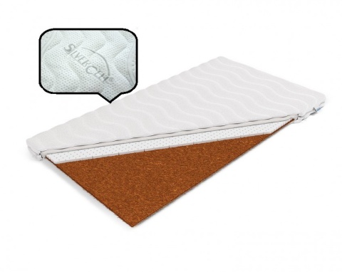 Materac nawierzchniowy kokos i lateks Ate 120x200 SilverActive