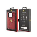 Ferrari Twist Metal Logo - Etui iPhone 15 Pro (czerwony)