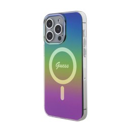 Guess IML Iridescent MagSafe - Etui iPhone 15 Pro (czarny)