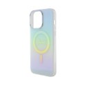 Guess IML Iridescent MagSafe - Etui iPhone 15 Pro (turkusowy)