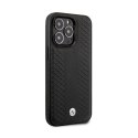 BMW Leather Diamond Pattern - Etui iPhone 14 Pro (Czarny)