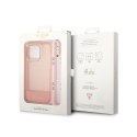 Guess Translucent Pearl Strap - Etui iPhone 14 Pro (różowy)