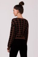 Sweter Damski Model BK104 Brown - BE Knit BE Knit