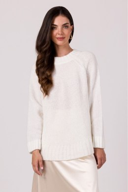 Sweter Damski Model BK105 White - BE Knit