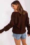 Sweter Damski Model BA-SW-8005.00P Dark Brown - Badu Badu