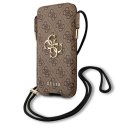 Guess 4G Big Metal Logo Pouch - Torebka na telefon L max 6.7" (brązowy)