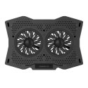 OMEGA LAPTOP COOLER PAD PODKŁADKA CHŁODZĄCA 2 FANS BLACK [45425]