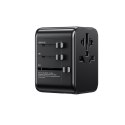 WEKOME WP-U03 Pop Digital Series - Ładowarka / Adapter podróżny EU / UK / US / AU + 3x USB-C & 2x USB-A 30W (Czarny)