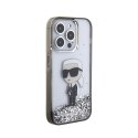 Karl Lagerfeld Liquid Glitter Ikonik - Etui iPhone 15 Pro Max (przezroczysty)