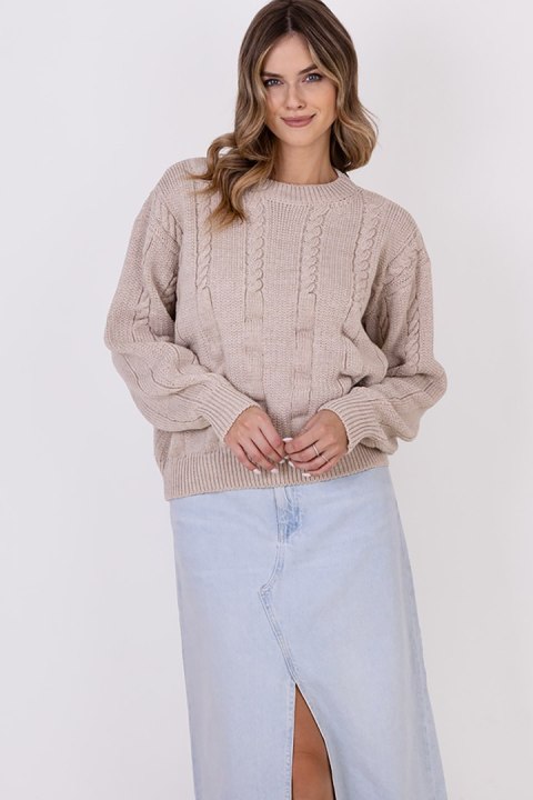 Sweter Damski Model SWE323 Beige - MKM MKM