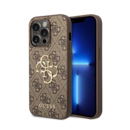 Guess 4G Big Metal Logo - Etui iPhone 15 Pro (brązowy)