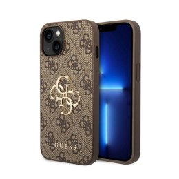 Guess 4G Big Metal Logo - Etui iPhone 15 (brązowy)