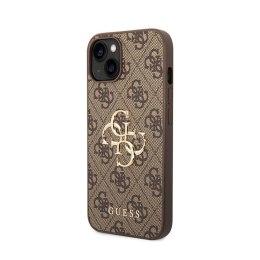 Guess 4G Big Metal Logo - Etui iPhone 15 (brązowy)