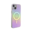 Guess IML Iridescent MagSafe - Etui iPhone 15 Plus (różowy)