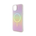 Guess IML Iridescent MagSafe - Etui iPhone 15 Plus (różowy)