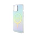 Guess IML Iridescent MagSafe - Etui iPhone 15 (turkusowy)