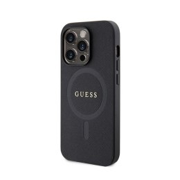 Guess Saffiano MagSafe - Etui iPhone 15 Pro Max (czarny)