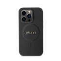 Guess Saffiano MagSafe - Etui iPhone 15 Pro Max (czarny)