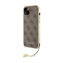 Guess 4G Charms Collection - Etui iPhone 15 Plus (brązowy)