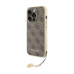 Guess 4G Charms Collection - Etui iPhone 15 Pro (brązowy)