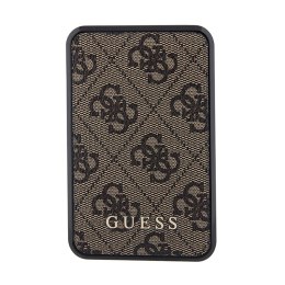 Guess 4G Leather Metal Logo - Power Bank 10000 mAh 18W (brązowy)