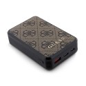 Guess 4G Leather Metal Logo - Power Bank 10000 mAh 18W (brązowy)