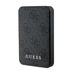 Guess 4G Leather Metal Logo - Power Bank 5000 mAh 15W (czarny)