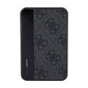 Guess 4G Leather Metal Logo - Power Bank 5000 mAh 15W (czarny)