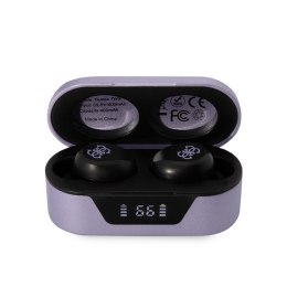 Guess True Wireless Earphones BT5.0 5H - Słuchawki TWS + etui ładujące (fioletowy)