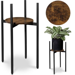 Kwietnik metalowy loftowy czarny TORRE RUSTIC 60 cm