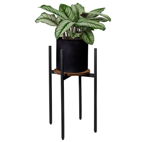 Kwietnik metalowy loftowy czarny TORRE RUSTIC 60 cm