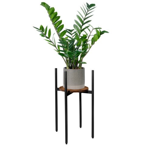 Kwietnik metalowy loftowy czarny TORRE RUSTIC 60 cm